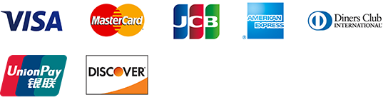 VISA,MasterCard,JCB,AMEX,UnionPay,DISCOVER,DinersClub