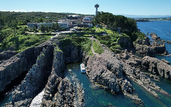 空から見た東尋坊